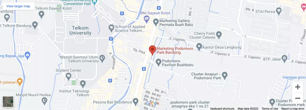 map-podomoro-park-bandung